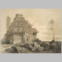 Sun Temple Konark, lithography plate from James Fergusson's 'Ancient Architecture in Hindoostan' (1847), Wikipedia.jpg